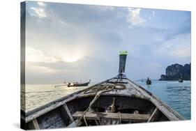 Longtail Boat, Railay Beach, Krabi, Thailand, Southeast Asia, Asia-Yadid Levy-Stretched Canvas