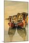 Longtail boats at sunrise, Ko Phi Khi Don Island, Krabi, Thailand, Southeast Asia, Asia-Markus Lange-Mounted Photographic Print
