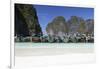 Longtail Boats at the Beach, Maya Bay at Koh Phi Phi Leh, Thailand, Andaman Sea-Harry Marx-Framed Photographic Print