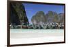 Longtail Boats at the Beach, Maya Bay at Koh Phi Phi Leh, Thailand, Andaman Sea-Harry Marx-Framed Photographic Print