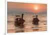 Longtail boats at West Rai Leh Beach, Railay Peninsula, Krabi Province, Thailand-Markus Lange-Framed Photographic Print