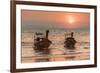 Longtail boats at West Rai Leh Beach, Railay Peninsula, Krabi Province, Thailand-Markus Lange-Framed Photographic Print