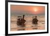 Longtail boats at West Rai Leh Beach, Railay Peninsula, Krabi Province, Thailand-Markus Lange-Framed Photographic Print