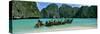 Longtail Boats in the Sea, Maya Bay, Phi Phi Le, Thailand-null-Stretched Canvas