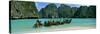 Longtail Boats in the Sea, Maya Bay, Phi Phi Le, Thailand-null-Stretched Canvas