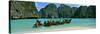 Longtail Boats in the Sea, Maya Bay, Phi Phi Le, Thailand-null-Stretched Canvas