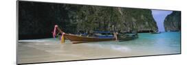 Longtail Boats Moored on the Beach, Ton Sai Beach, Ko Phi Phi Don, Phi Phi Islands, Thailand-null-Mounted Photographic Print