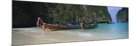 Longtail Boats Moored on the Beach, Ton Sai Beach, Ko Phi Phi Don, Phi Phi Islands, Thailand-null-Mounted Photographic Print