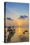 Longtail Boats on the Beach, Sunrise in the Bo Phut Beach, Island Ko Samui, Thailand, Asia-P. Widmann-Stretched Canvas