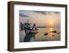 Longtail Boats on the Beach, Sunrise in the Bo Phut Beach, Island Ko Samui, Thailand, Asia-P. Widmann-Framed Photographic Print