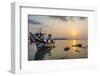 Longtail Boats on the Beach, Sunrise in the Bo Phut Beach, Island Ko Samui, Thailand, Asia-P. Widmann-Framed Photographic Print