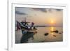 Longtail Boats on the Beach, Sunrise in the Bo Phut Beach, Island Ko Samui, Thailand, Asia-P. Widmann-Framed Photographic Print