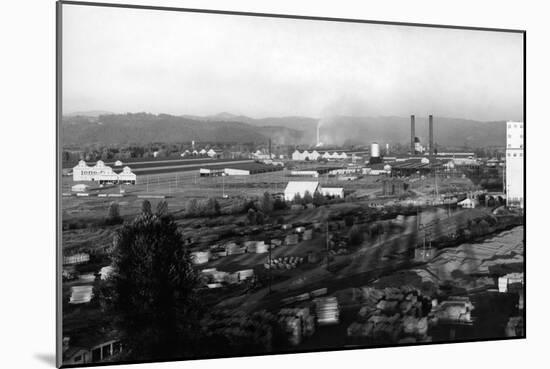 Longview, WA View of Long-Bell Lumber Co. Photograph - Longview, WA-Lantern Press-Mounted Art Print