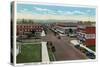 Longview, Washington - Aerial View of Commerce Avenue-Lantern Press-Stretched Canvas