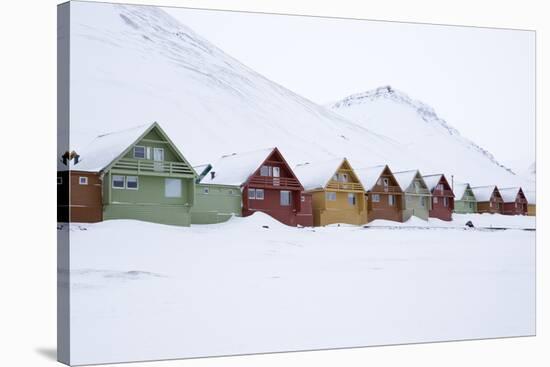 Longyearbyen Houses, Spitsbergen, Svalbard, Arctic Circle, Norway, Scandinavia-Stephen Studd-Stretched Canvas