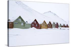 Longyearbyen Houses, Spitsbergen, Svalbard, Arctic Circle, Norway, Scandinavia-Stephen Studd-Stretched Canvas