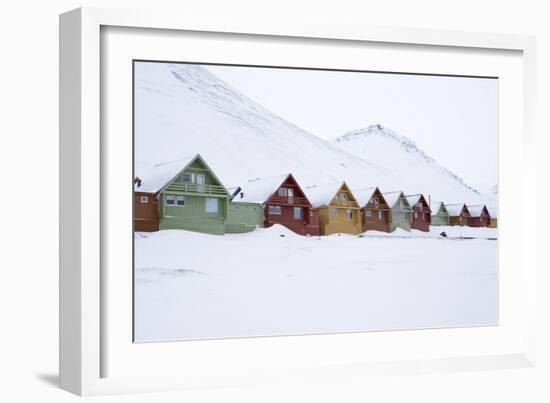 Longyearbyen Houses, Spitsbergen, Svalbard, Arctic Circle, Norway, Scandinavia-Stephen Studd-Framed Photographic Print