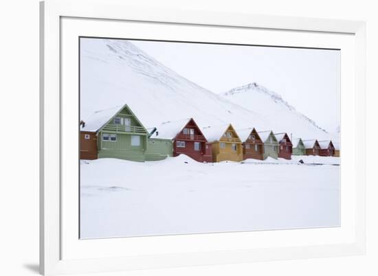 Longyearbyen Houses, Spitsbergen, Svalbard, Arctic Circle, Norway, Scandinavia-Stephen Studd-Framed Photographic Print