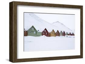 Longyearbyen Houses, Spitsbergen, Svalbard, Arctic Circle, Norway, Scandinavia-Stephen Studd-Framed Photographic Print