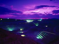 Open-Pit Mining Site at Copper Mine at Night, NM-Lonnie Duka-Premium Photographic Print