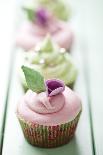 Closeup of Beautiful Summer Cupcake with Strawberry Flavoured Cream-looby-Photographic Print