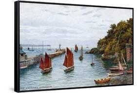 Looe, Entrance to Harbour-Alfred Robert Quinton-Framed Stretched Canvas