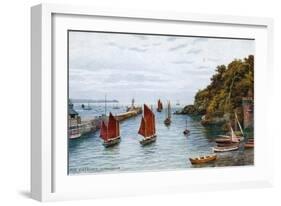 Looe, Entrance to Harbour-Alfred Robert Quinton-Framed Giclee Print