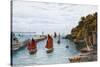 Looe, Entrance to Harbour-Alfred Robert Quinton-Stretched Canvas