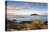 Looe Island from Hannafore Point-null-Stretched Canvas