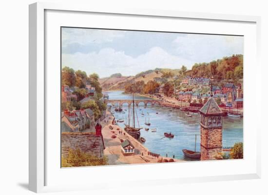 Looe, River and Bridge-Alfred Robert Quinton-Framed Giclee Print