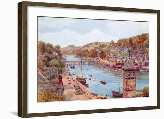 Looe, River and Bridge-Alfred Robert Quinton-Framed Giclee Print