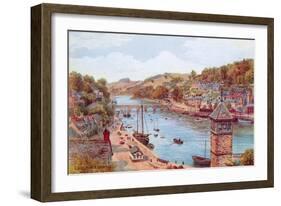 Looe, River and Bridge-Alfred Robert Quinton-Framed Giclee Print