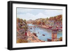 Looe, River and Bridge-Alfred Robert Quinton-Framed Giclee Print