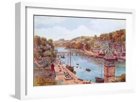 Looe, River and Bridge-Alfred Robert Quinton-Framed Giclee Print