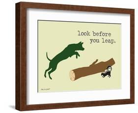 Look Before You Leap-Dog is Good-Framed Art Print