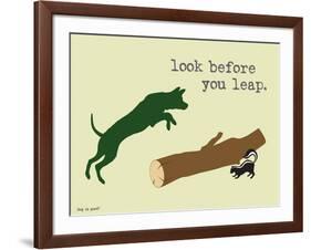 Look Before You Leap-Dog is Good-Framed Art Print