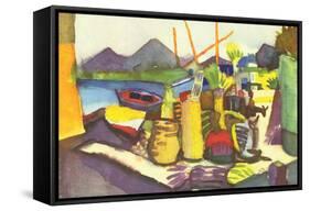 Look In a Lane-Auguste Macke-Framed Stretched Canvas