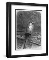 Look-Out Man from the Crow's- Nest During Wordenskjold's Arctic Expedition-?douard Riou-Framed Art Print