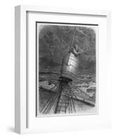 Look-Out Man from the Crow's- Nest During Wordenskjold's Arctic Expedition-?douard Riou-Framed Art Print