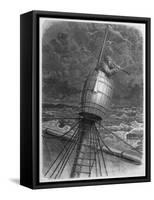 Look-Out Man from the Crow's- Nest During Wordenskjold's Arctic Expedition-?douard Riou-Framed Stretched Canvas