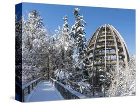 Look Out of Canopy Walkway of Visitor Center of National Park Bavarian Forest , Deep of Winter-Martin Zwick-Stretched Canvas