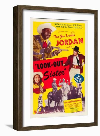 LOOK OUT SISTER, Suzette Harbin, Louis Jordan, 1947-null-Framed Art Print