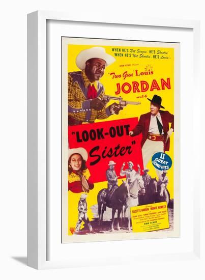 LOOK OUT SISTER, Suzette Harbin, Louis Jordan, 1947-null-Framed Art Print