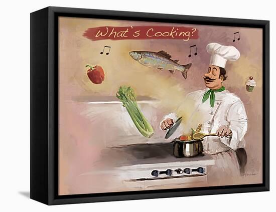 Look What’s Cooking-Frank Harris-Framed Stretched Canvas
