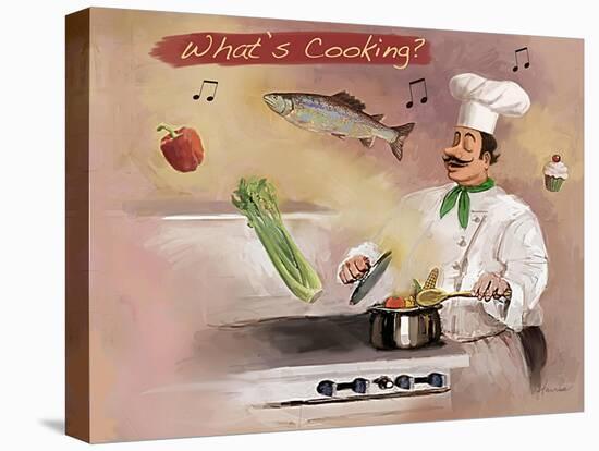 Look What’s Cooking-Frank Harris-Stretched Canvas