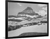 Looking Across Barren Land To Mountains From Logan Pass Glacier National Park Montana. 1933-1942-Ansel Adams-Framed Art Print