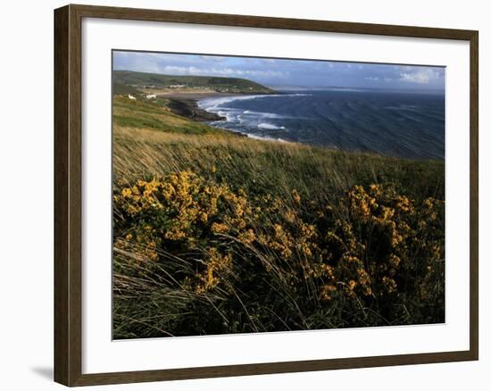 Looking across Croyde Bay from Baggy Point, North Devon, England, United Kingdom, Europe-David Pickford-Framed Photographic Print