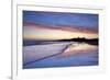 Looking across Embleton Bay at Sunrise Towards the Silhouetted Ruins of Dunstanburgh Castle-Lee Frost-Framed Photographic Print