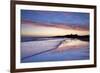 Looking across Embleton Bay at Sunrise Towards the Silhouetted Ruins of Dunstanburgh Castle-Lee Frost-Framed Photographic Print