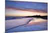 Looking across Embleton Bay at Sunrise Towards the Silhouetted Ruins of Dunstanburgh Castle-Lee Frost-Mounted Photographic Print